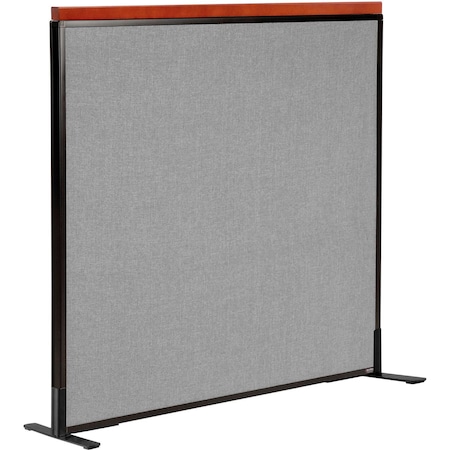 Interion By Global Industrial Interion Deluxe Freestanding Office Partition Panel, 48-1/4inW x 43-1/2inH, Gray 694851FGY